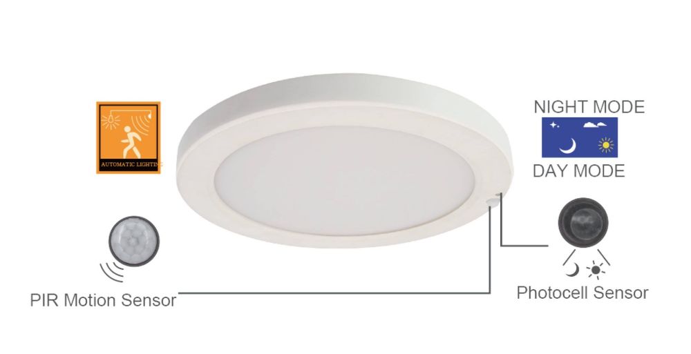 Flush Mount with PIR Sensor